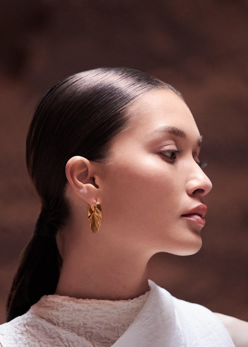 Polene Éole Slim Hoop Earrings Oro | Italia_P68884