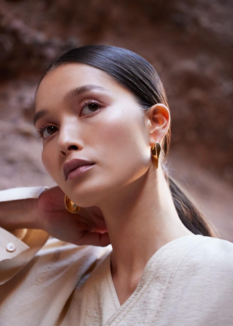 Polene Éole Slim Hoop Earrings Oro | Italia_P68884