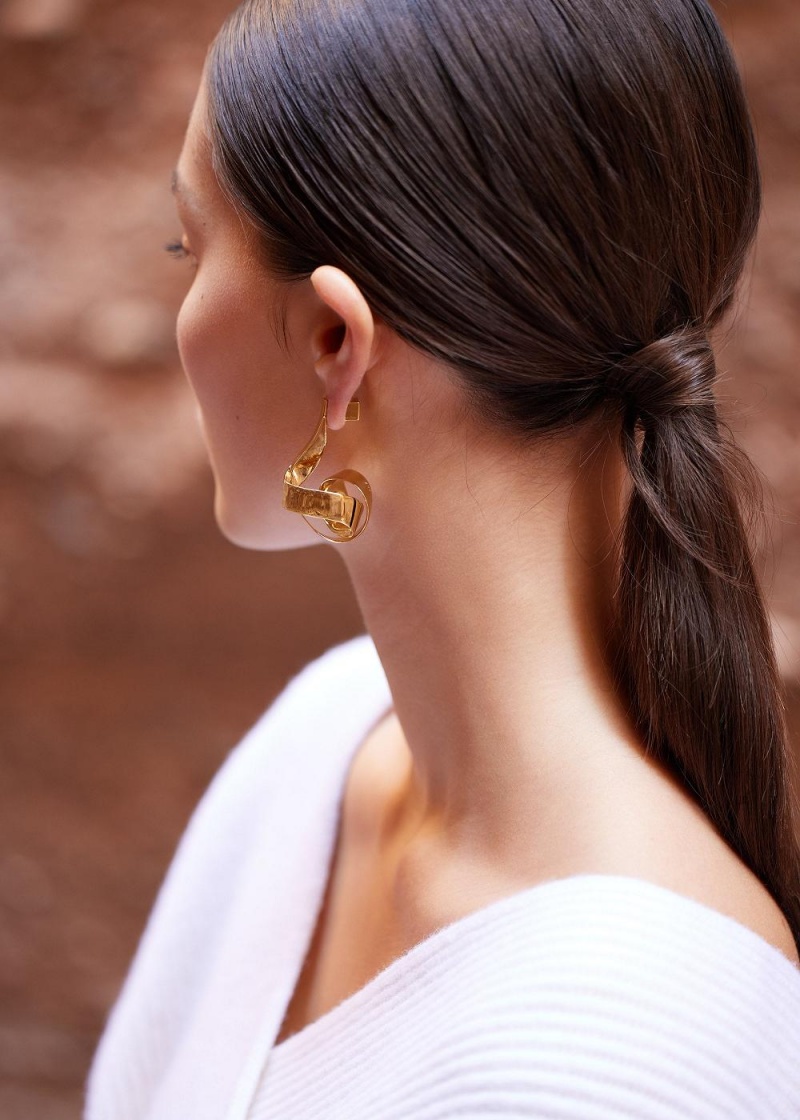 Polene Éole Spiral Earrings Oro | Italia_P50373